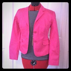 Talbots pink cotton blazer